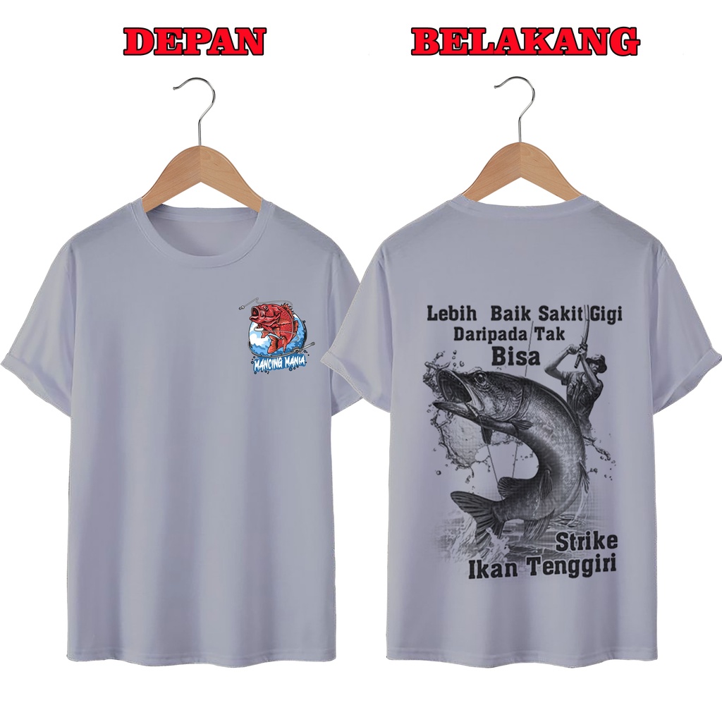 KAOS DISTRO UNISEX PRIA DAN WANITA TERBARU, KAOS JUMBO IKAN TENGGIRI