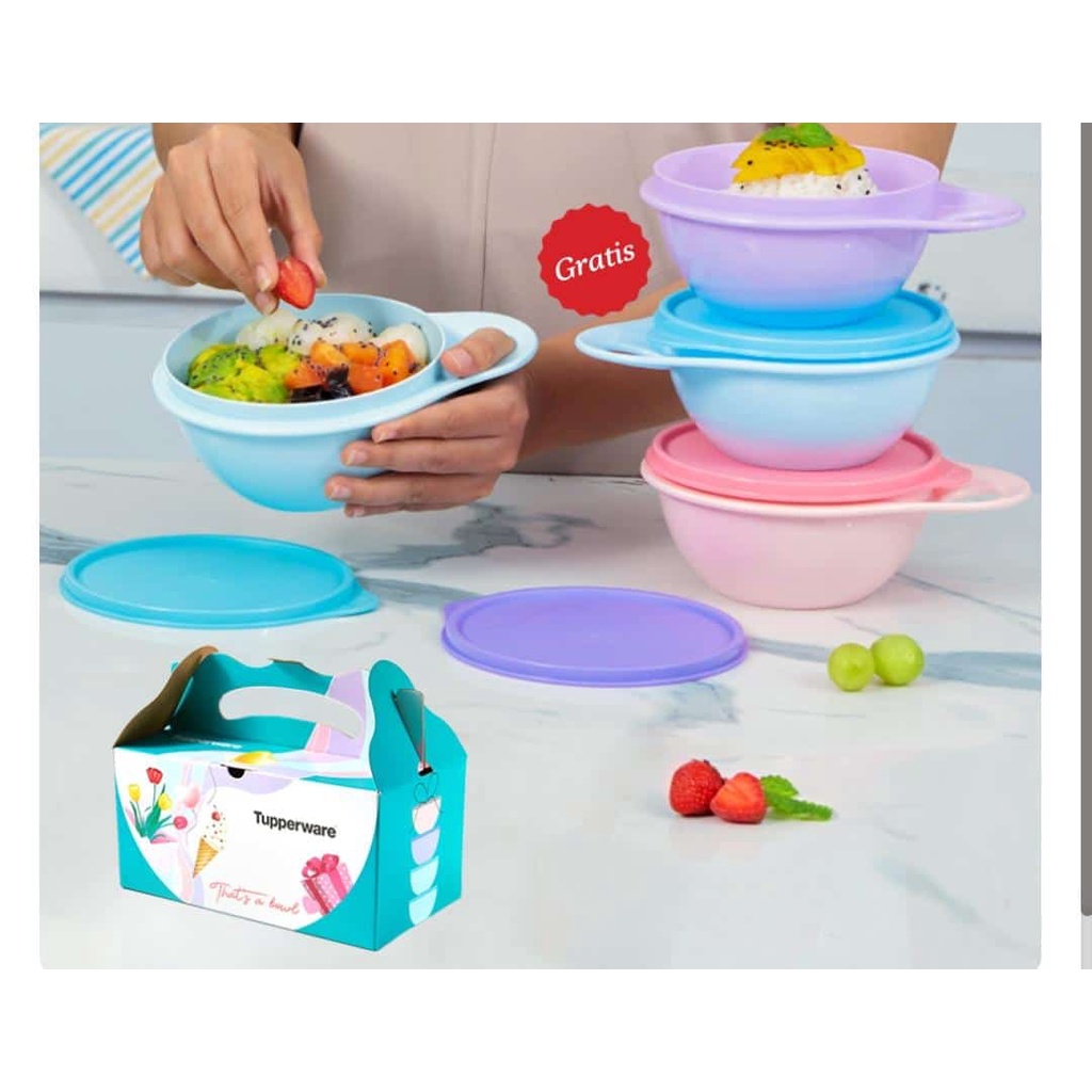 Mini That's A Bowl / Paket Tempat Makan Mangkuk Tupperware Original Termurah