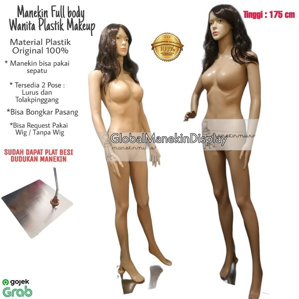 Terlaris Manekin Full Body Plastik / Patung Baju Cewek Plastik