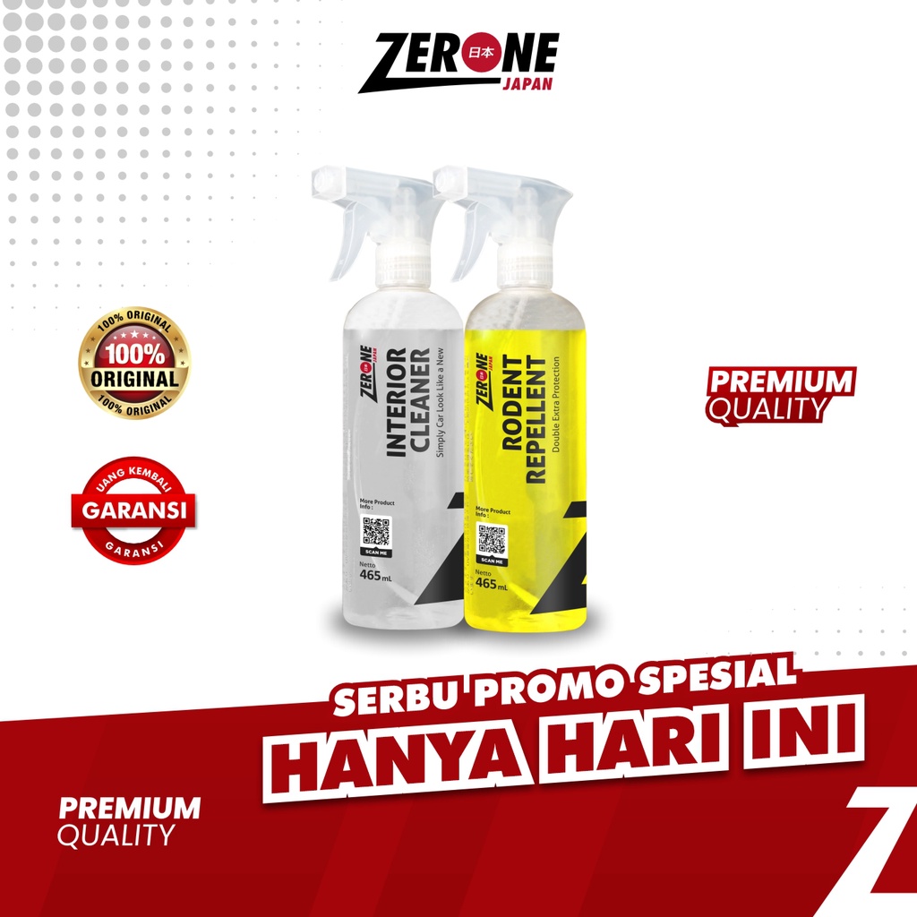 Zerone Spray Pengusir Tikus Penghilang Noda Interior Cleaner Dashboard Jok Doortrim