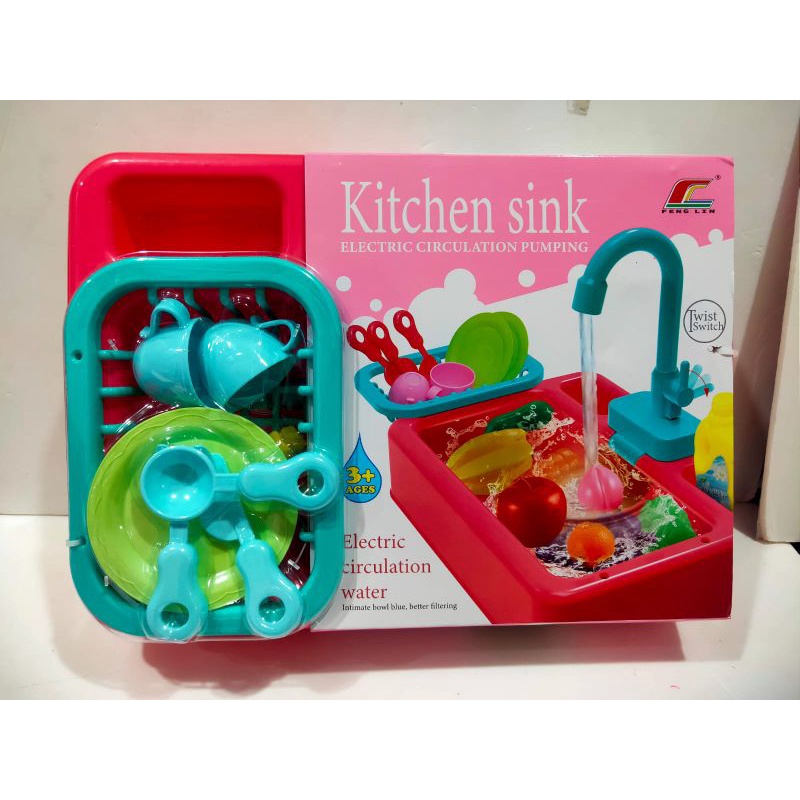 MAINAN ANAK CUCI PIRING WASTAFEL / KITCHEN SINK SET / MAINAN EDUKASI ANAK