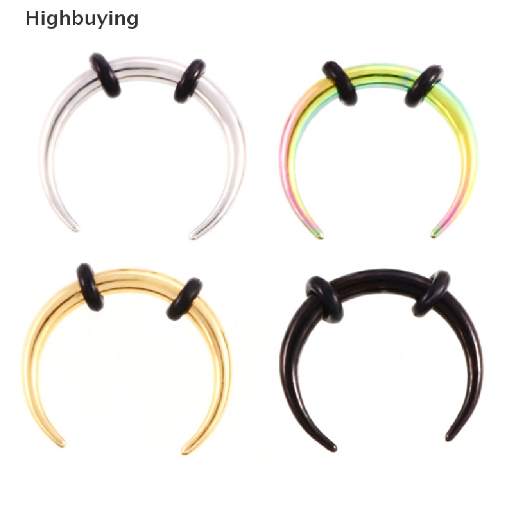 Hbid Surgical Steel Hoop Septum Hidung Cincin Klip Tulang Rawan Anting Perhiasan Glory