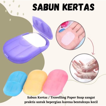 Sabun Kertas Cuci Tangan/Sabun Kertas Travelling Praktis