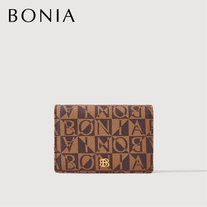 Dompet Bonia - Lydia Monogram Short 2 Fold Wallet Chestnut