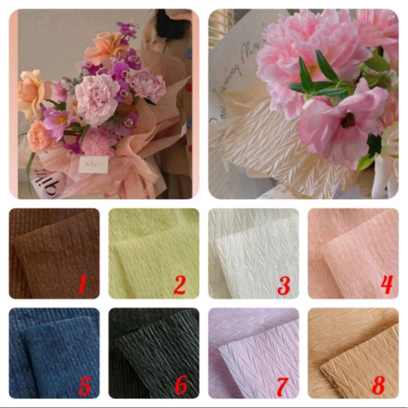 

1 Lembar Kertas Buket Motif Non Water Proff FREE PACKING Kertas Flower Wrapping Kertas Buket Bunga Kertas Kado