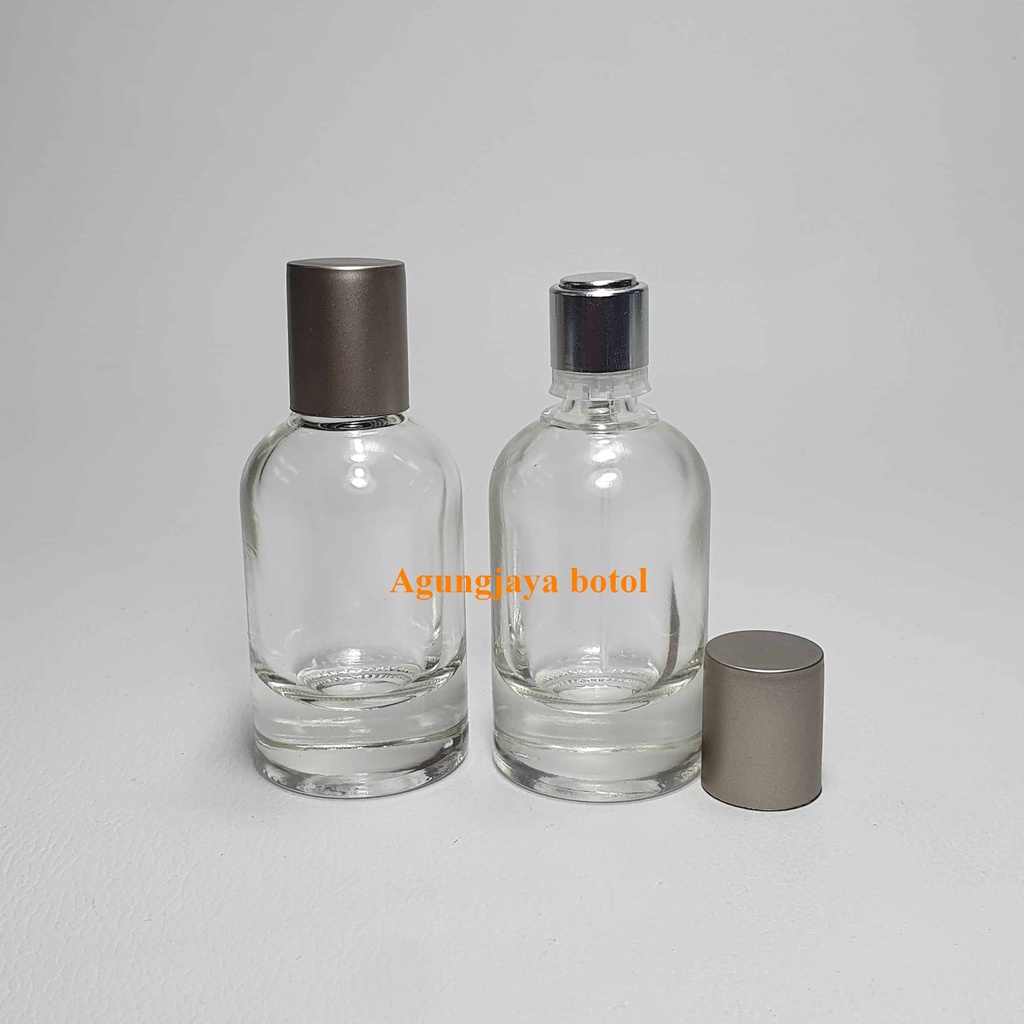 Botol Kaca 30 Ml Penny Crimping Easy Pump Clear / Botol Kaca / Botol Kaca Parfum / Botol Parfum / Botol Parfum Kaca   / Botol 30 Ml