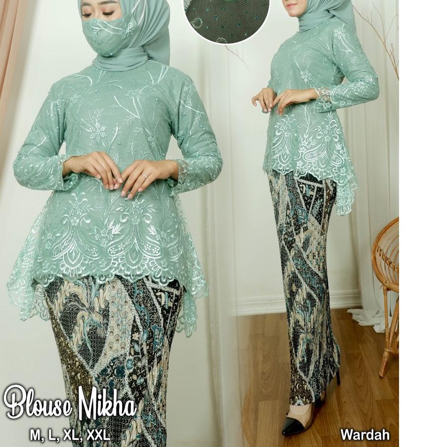 ♥ SET KEBAYA TULLE MIKHA - KEBAYA MODIS KEKINIAN - KEBAYA CANTIK - MODEL KEBAYA TERLARIS 2022 - KEBA