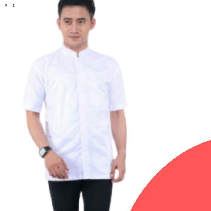 Cod - BAJU KOKO HABAIB PUTIH POLOS LENGAN PENDEK KOKO HAIBAH Flash Sale