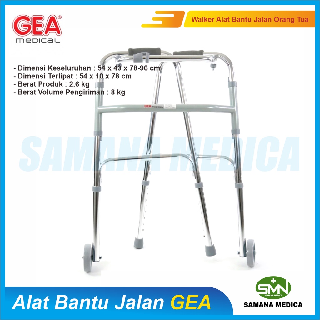 Walker GEA Dengan Roda / Tanpa Roda Alat Bantu Jalan GEA Murah Promo