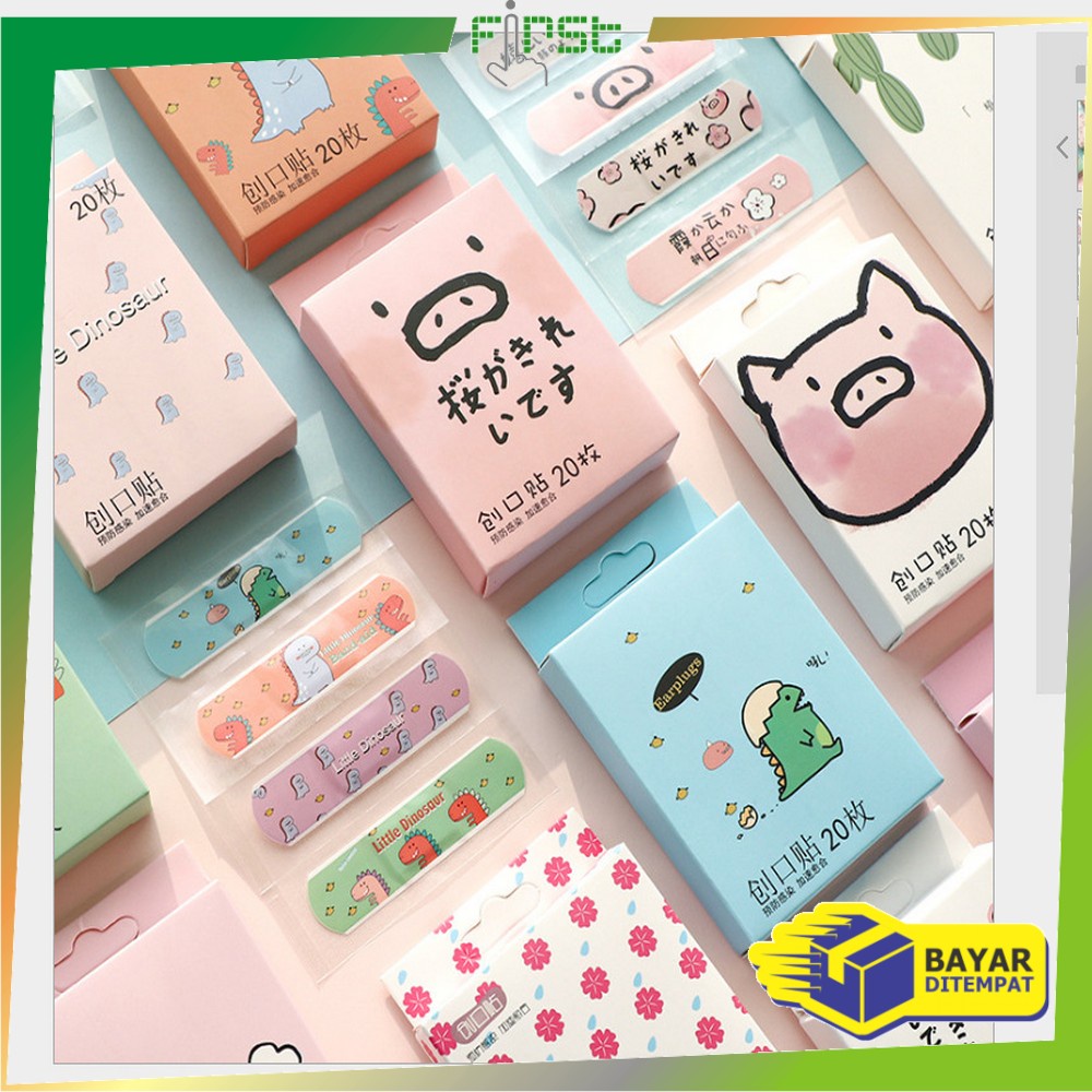 FH-C795 Plester Luka Estetik Karakter Kartun Lucu Plaster Luka 20 pcs / Hansaplas Anak &amp; Dewasa Pembalut Luka P3K Perban Luka Band Aid