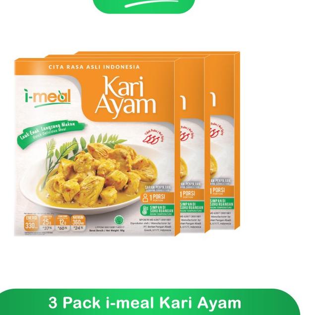 

✻ I-Meal Paket Kari Ayam Isi 3 Siap Saji ✪