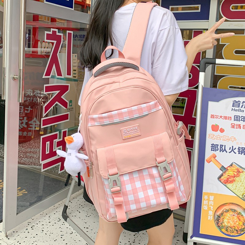 KIANJAYACOLLECTION89 – “QIYUE” Tas Sekolah Anak SD SMP SMA Ransel Backpack Fashion Korea !!!!