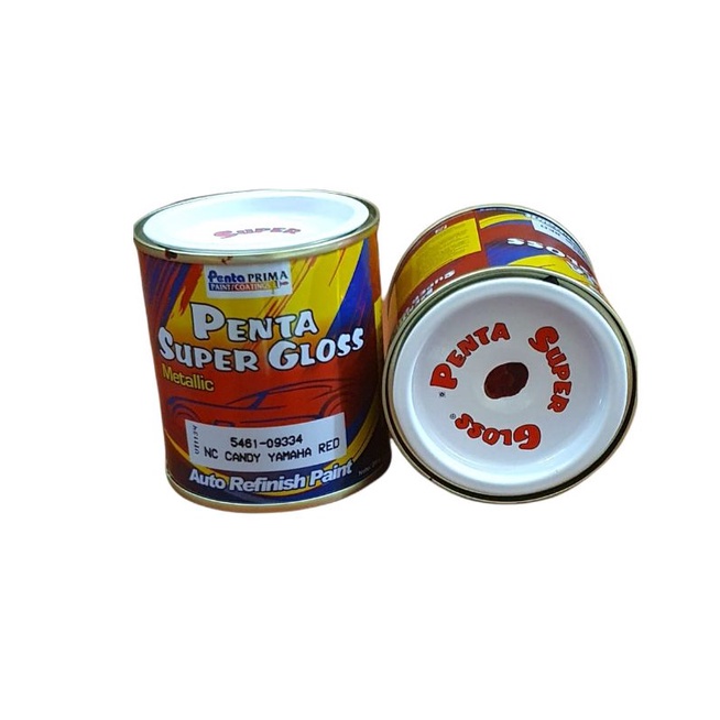 cat duco penta nc candy yamaha red metallic super gloss / merah yamaha metallic 200gram