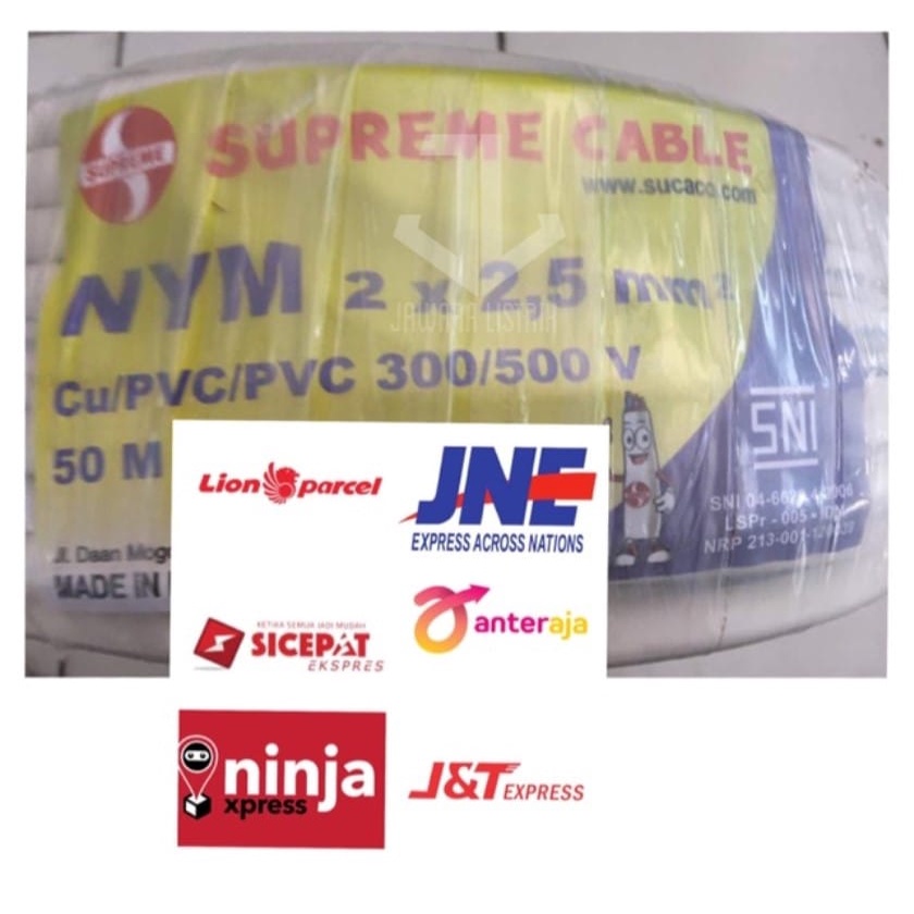 KABEL SUPREME 2x2,5 2x2.5 NYM KABEL KAWAT NON SERABUT KHUSUS EKSPEDISI