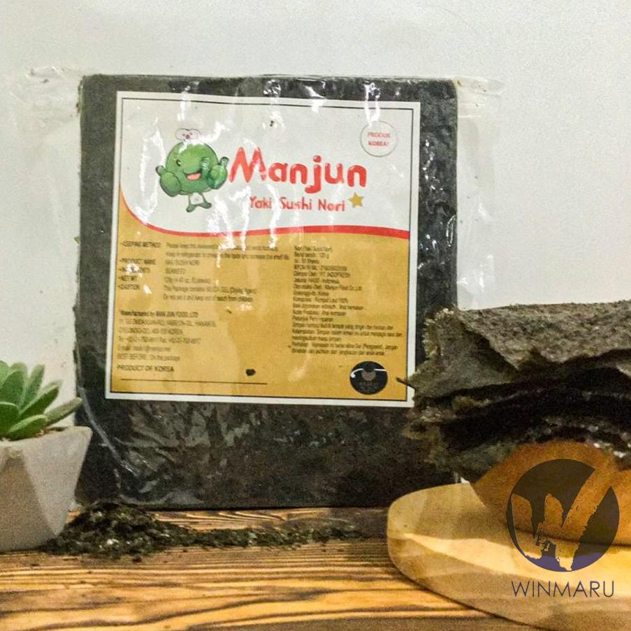 

➪ Manjun Yaki sushi nori Seaweed Rumput Laut 50 sheets/lembar ֍