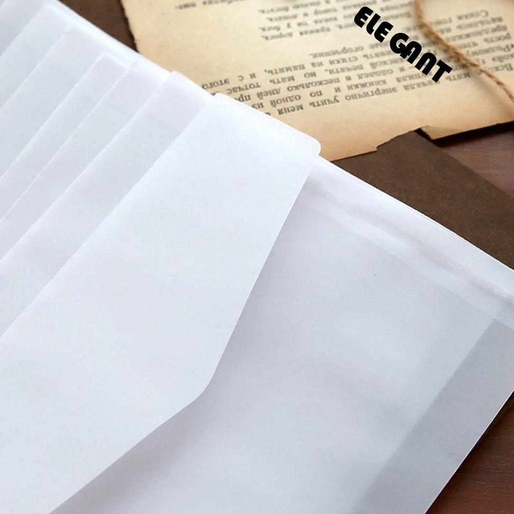 [Elegan] Set Amplop Kertas DIY 10pcs/lot Perlengkapan Kantor Pernikahan Undangan Amplop Transparan Vintage