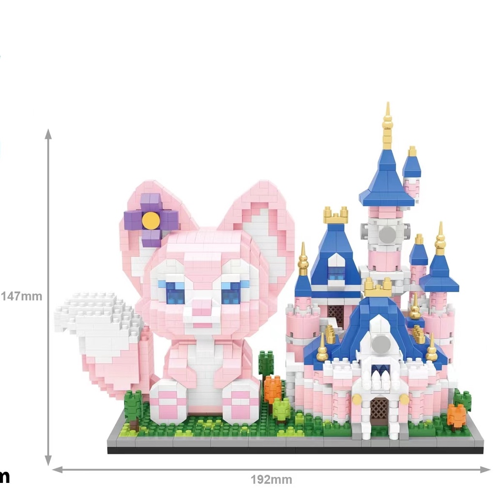 Kompatibel Dengan Lego Strawberry Bear Lingna Belle Pen Holder Blok Bangunan Partikel Kecil Merakit Mainan Dewasa diy Buatan Tangan Perakitan