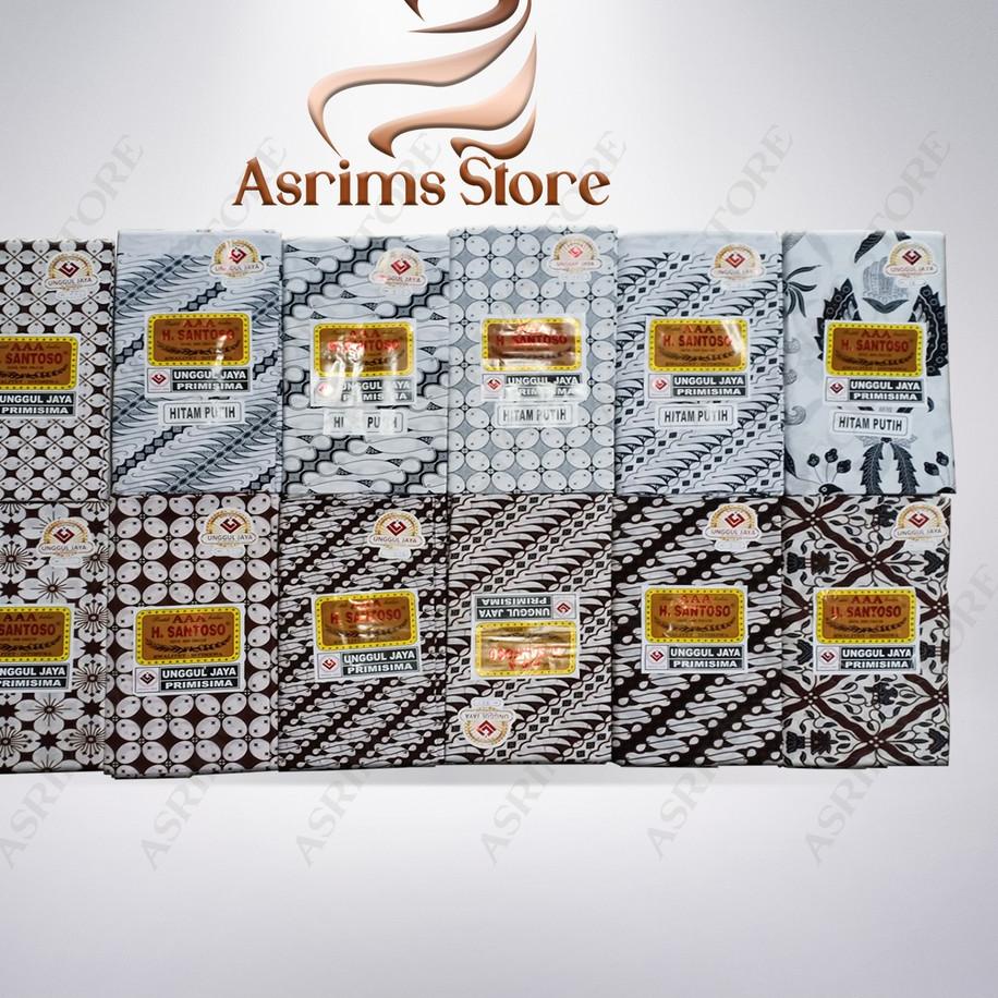 ▼ Kain Batik Jogja Jarik Batik Samping Kebat Jogjaan Hitam Putih Santoso AAA Premium Original ☜