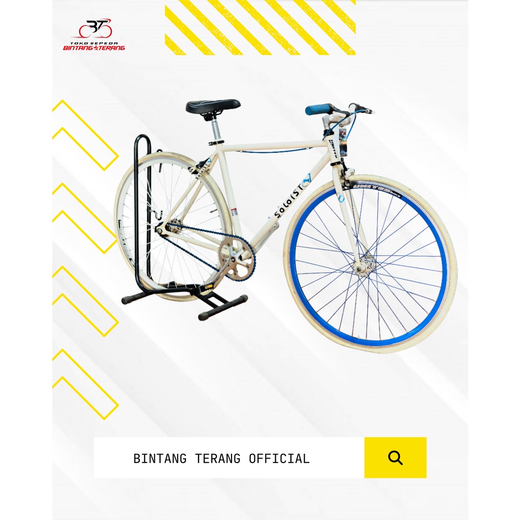Sepeda FIxie United Soloist / Fixie C700 Frame Besi / Sepeda Fixie 700C Warna Putih Collector Item