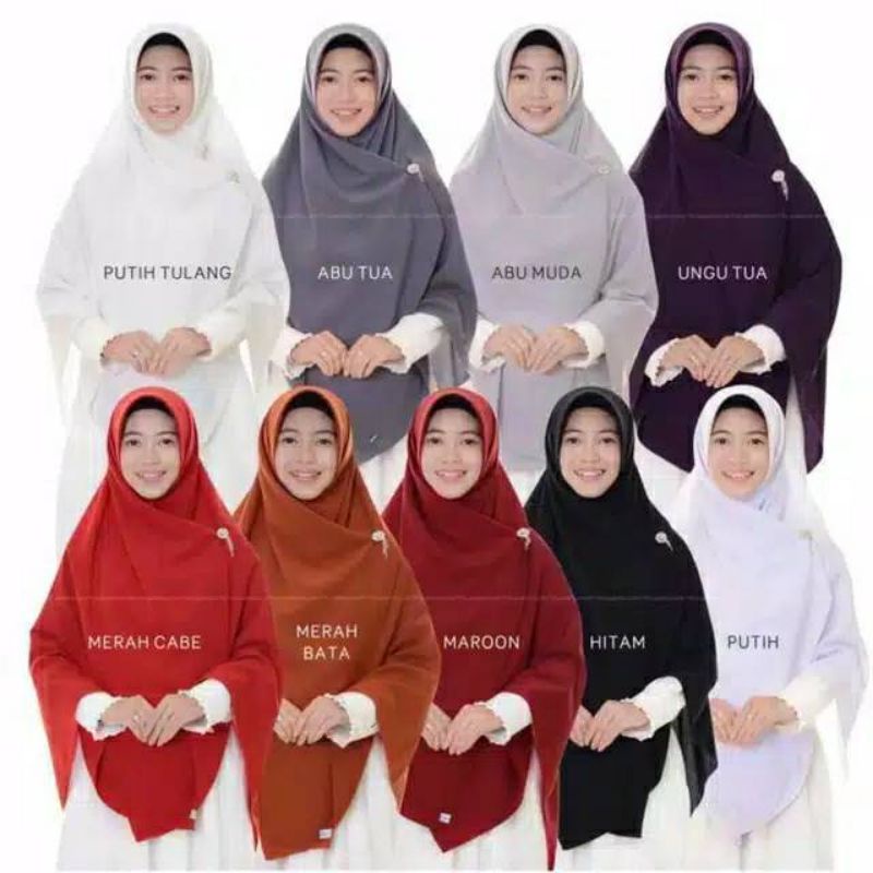 PROMO!!! HIJAB SEGI EMPAT WOLFIS / JILBA WOLFISH WOLPEACE SYARI JUMBO 130X130  grade A