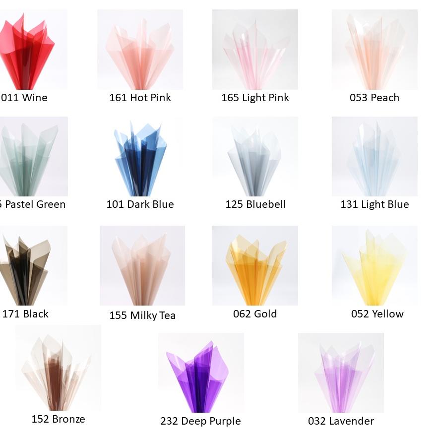 

Harga Favorit [20 LEMBAR] Flower Wrapping Paper Color OPP Tipis Transparan Warna Kertas Buket Bunga Cellophane