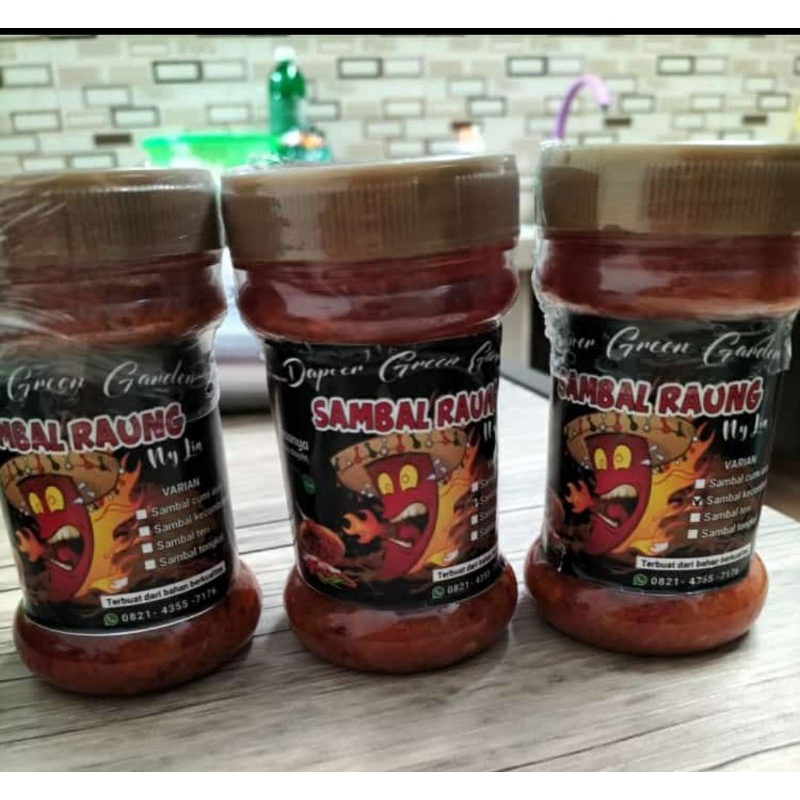 

Sambal pedas teri/kecombrang/tongkol150ml