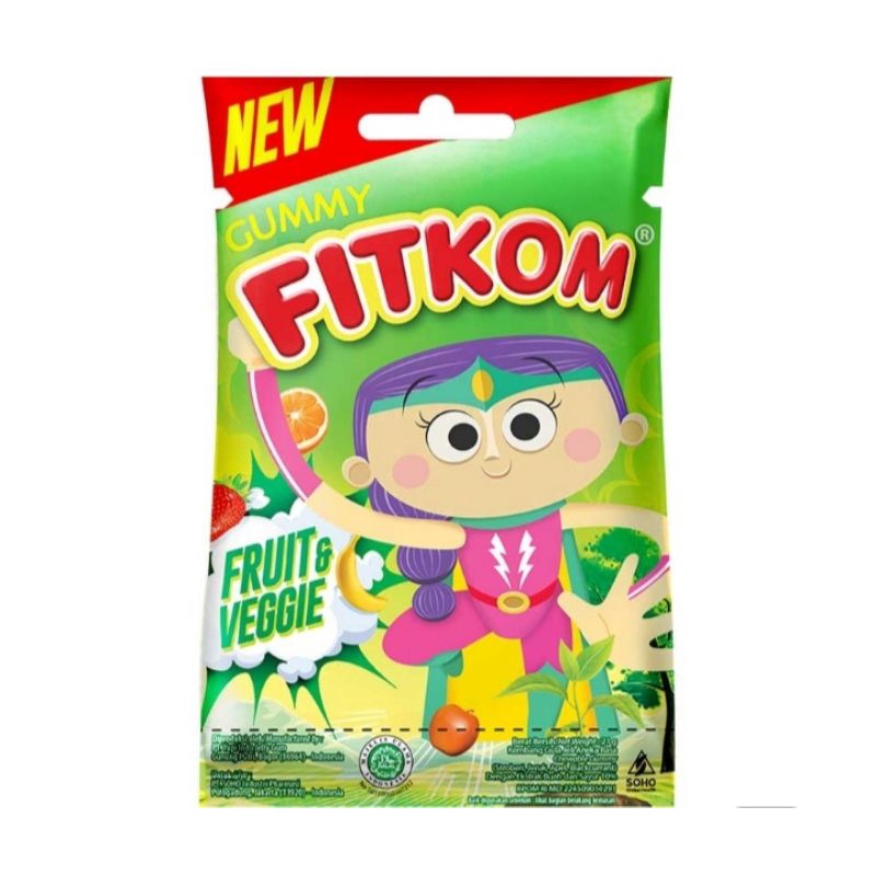 Fitkom Gummy Multivitamin anak fruit&amp; vegie 21g