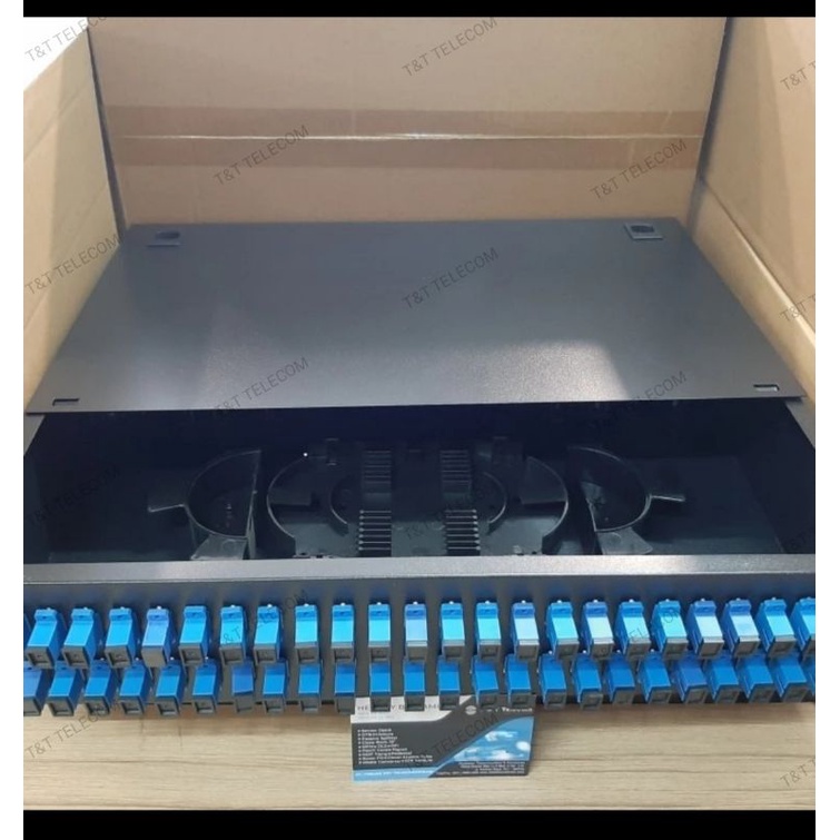 ODF OTB RACK 48 CORE HITAM + ADAPTOR SC UPC