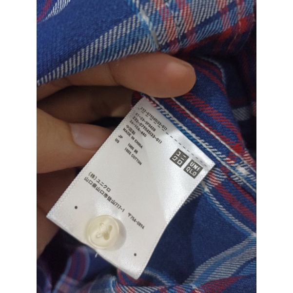 Kemeja Flanel cewek Uniqlo