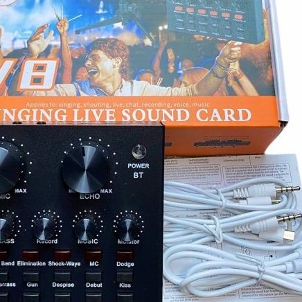 ➴ Sound card V8 Mixer SoundCard V8 MIXER Audio USB External Soundcard ➪