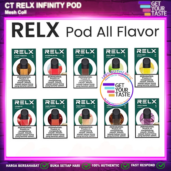 RELX Infinity Pod Mesh Coil All Variants Cartridge Authentic