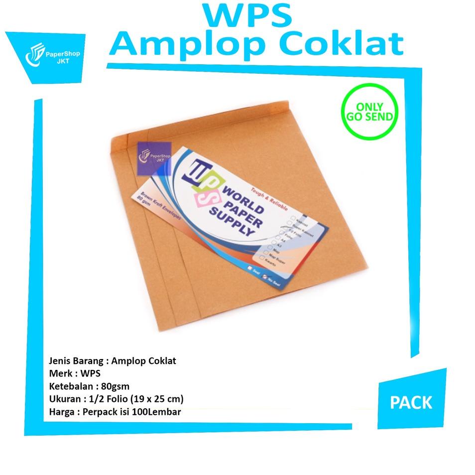 

Pusat Populer WPS - Amplop Coklat Ukuran 1/2 Folio No Seal - Pack