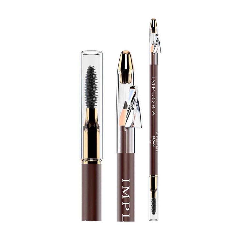 Implora Eyebrow / Pensil Alis / Colors Brown &amp; Black / Grey