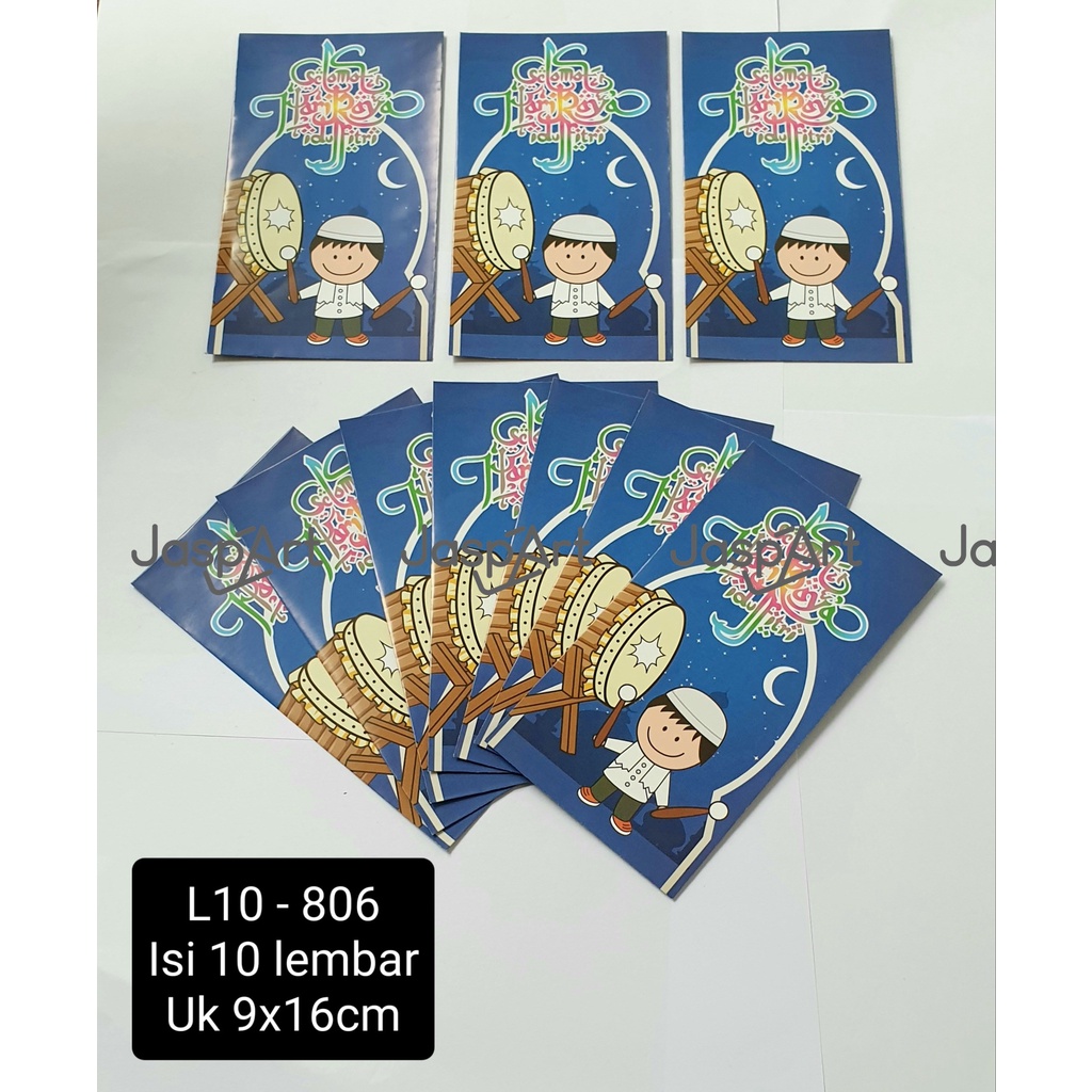 AMPLOP LEBARAN IDUL FITRI ANGPAO LEBARAN IDUL FITRI UKURAN PANJANG ISI 10 MURAH READY STOCK