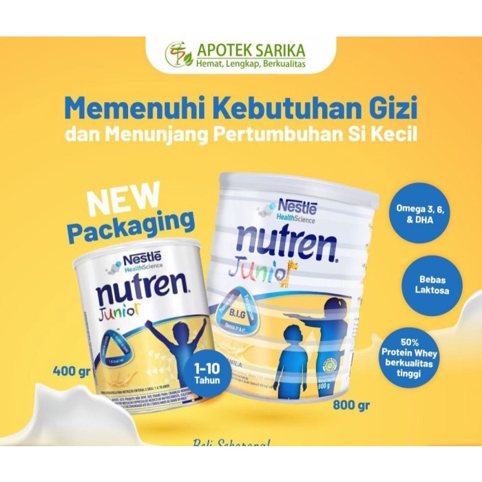 

[ COD ] SUSU NUTREN JUNIOR 800gr - VANILLA - TANPA BUBBLE