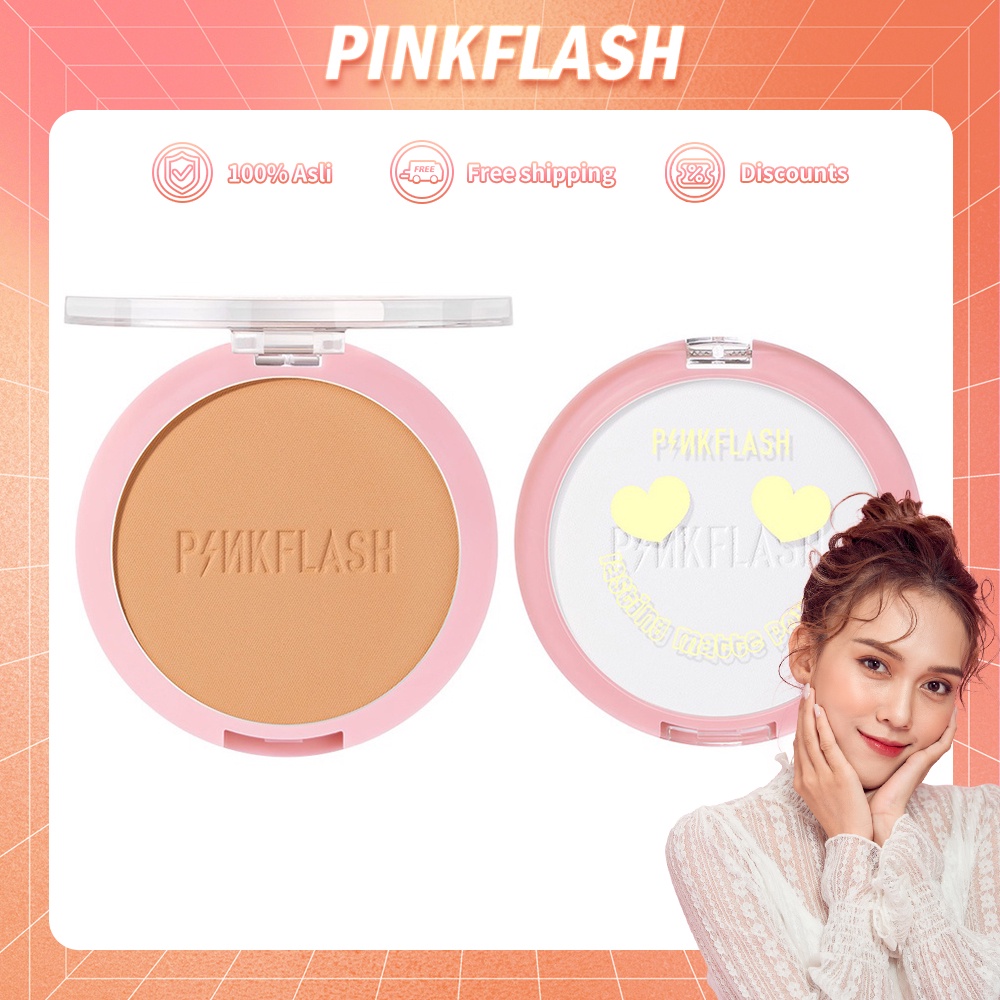 PINKFLASH OhMySelf Bedak BB Cushion Pressed Powder Long-lasting Matte Lightweight Oil Control Special Edition Bedak Pada