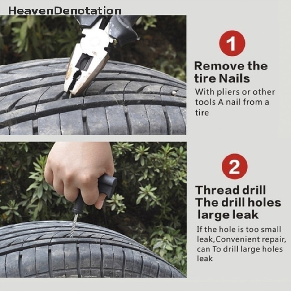 [HeavenDenotation] Strip Perbaikan Ban Mobil Motor Tubeless Ban Roda Tusukan Plug Seal Tape Repair Vakum Mobil Tire Repair Strip Karet HDV