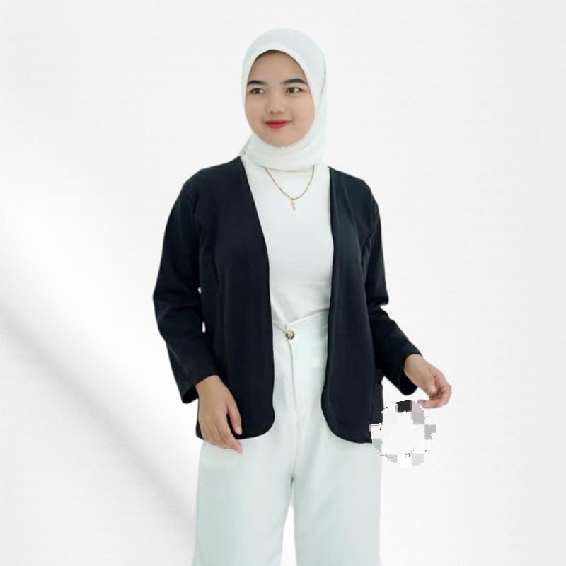 BEFAST - ZFS OOTD WANITA BLAZER LUVI / NABILA SCUBA BLAZER / Pakaian Wanita Kerja Casual / Blazer Polos Formal / Fashion Kekinian Wanita Modis / Outfit Daily Wanita Remaja / OOTD Wanita Hijab Style Trendy / Terlaris