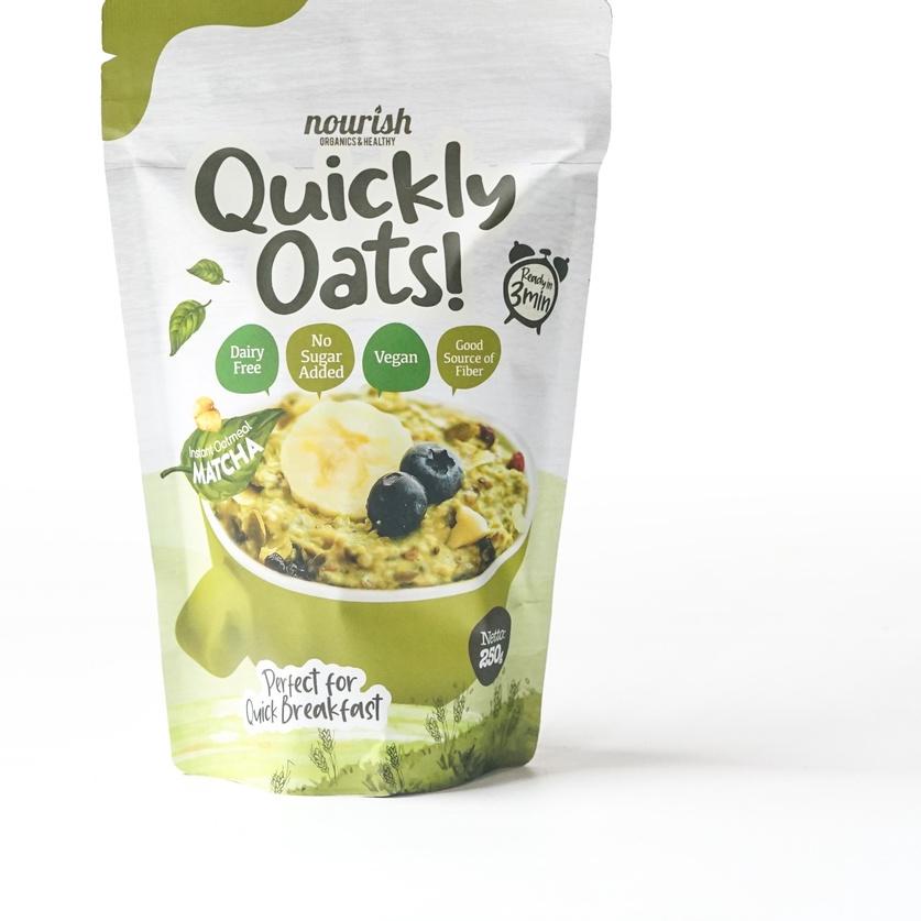

➲ Quickly Oats! Instant Oatmeal Matcha Buy 1 Get 1 Free (250gr x 2pc) ➢