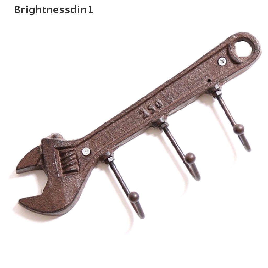 [Brightnessdin1] Retro Cast Iron Wall Hook Metal Gantungan Kunci Pas Gaya Dipasang Di Dinding Kait Dinding Butik