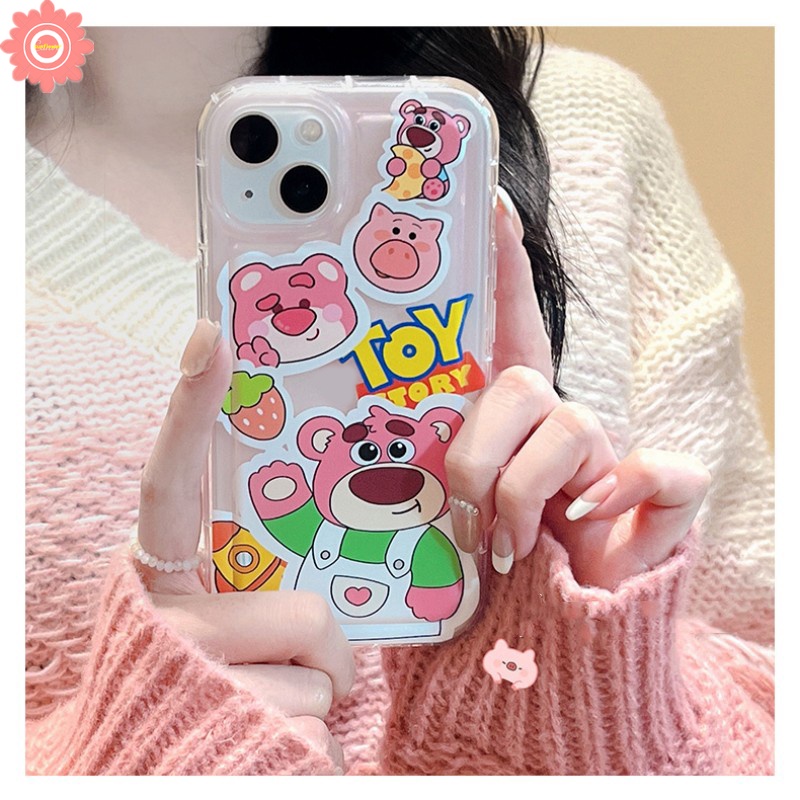 Case Cerita Mainan Kartun Lucu Kompatibel Untuk iPhone 7Plus 11 14 13 12 Pro MAX XR 6 6S 8P Plus X XS MAX Mandi Lucu Lightyear Shockproof Airbag Lembut TPU Bening Ponsel Cover