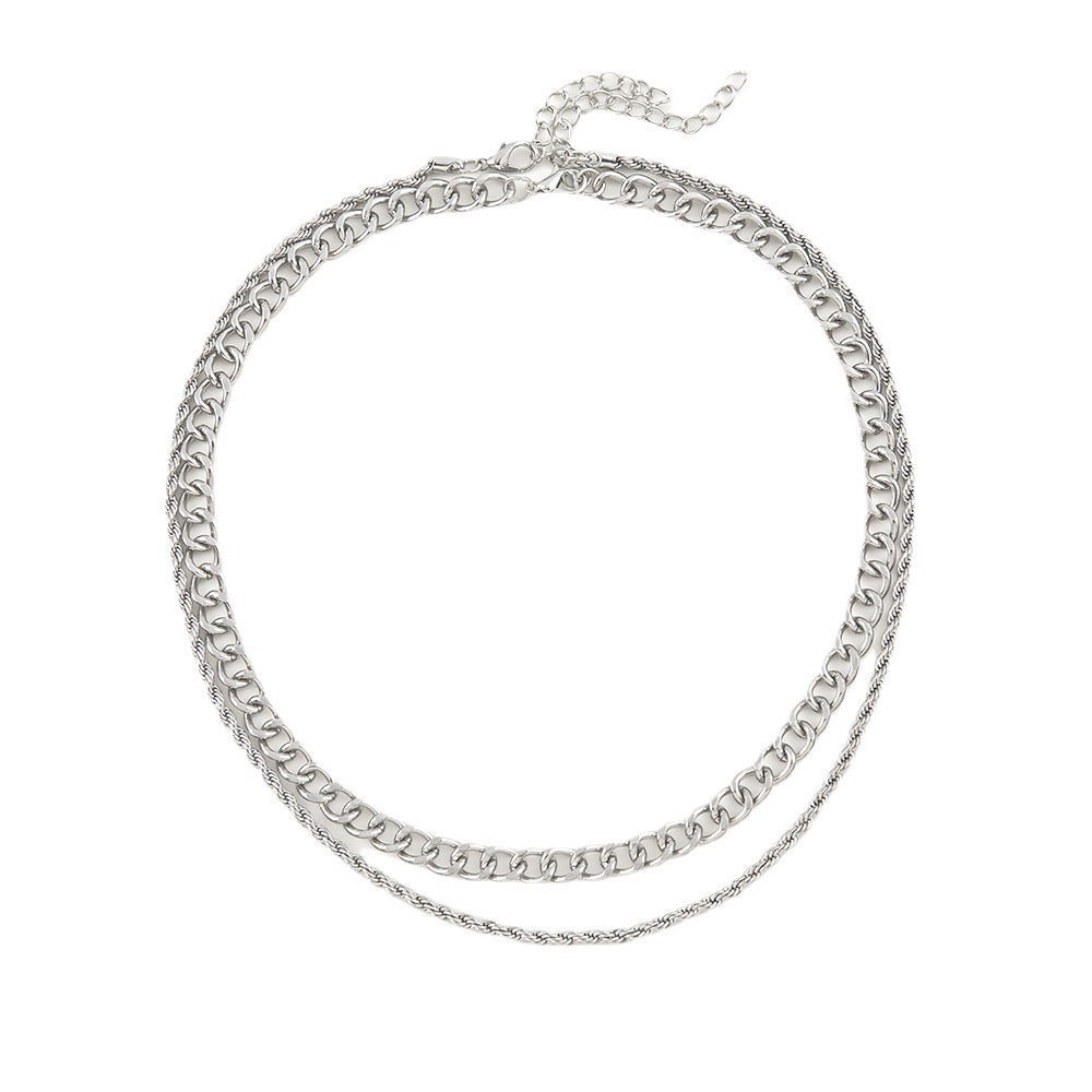 Desain Vintage Fashion Merek Horsewhip Kuba Rantai Aksesoris Punk Pria Chopin Kalung Hip-hop Fashion Perhiasan Kalung Set