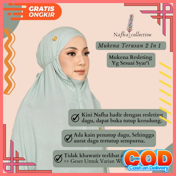 Mukena Mukenah Mungkena Mekena Mokena Mekenah Dewasa Travel Traveling Murah Katun Polos Silky Premiu