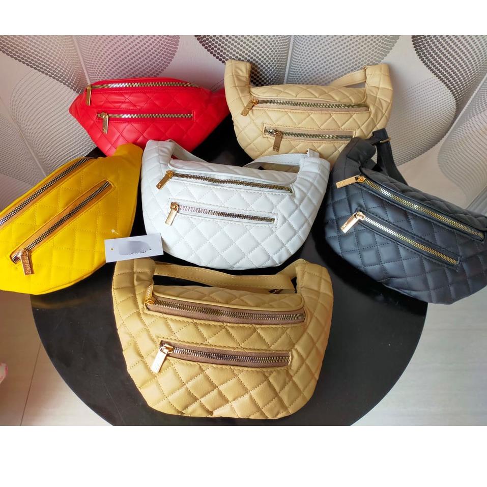 12.12 Promo Brand TAS WANITA WAISTBAG TWO ZIPPER IMPORT buruan