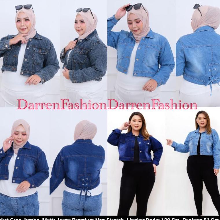 TERBAIK Jaket Crop Jumbo Big Size. Jaket Crop Wanita Jumbo Murah . Jaket Oversize Over Size