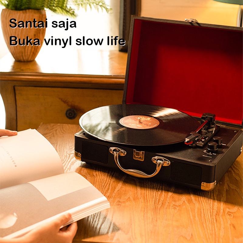 Player Music Turntable With Bluetooth USB/Pemutar Piringan Hitam Vinyl Record