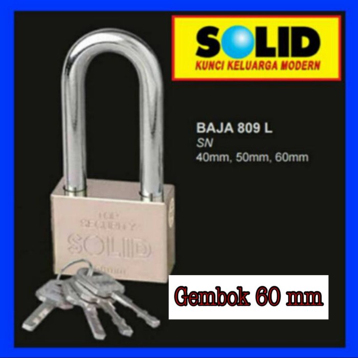 Terlaris ✨ -gembok 60 mm solid,genmbok pagar,gembok motor,gembok pintu,kunci solid- 2.2.23