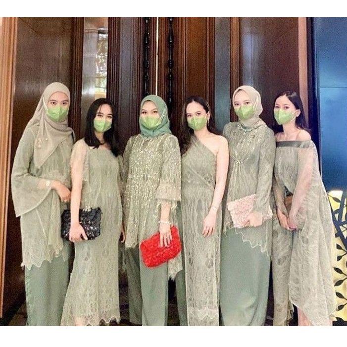 Stok terbaru  Paket Bridesmaid Tile dan Satin / Paket Seragaman Bridesmaid / Baju Nikah / Baju Wisud