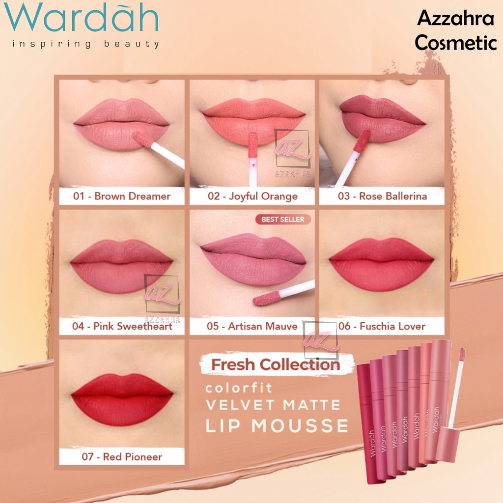 Wardah Colorfit Velvet Matte Lip Mousse - Nyaman dan Lembap di Bibir