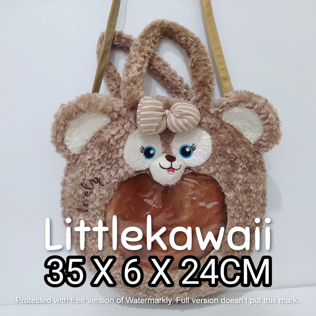 LK/Tas Slempang Boneka Plush Anak Slingbag Tenteng Kepit Jinjing Fashion Korean Style Rabbit Dinosaurus Binatang Animal Lucu Soft Cute